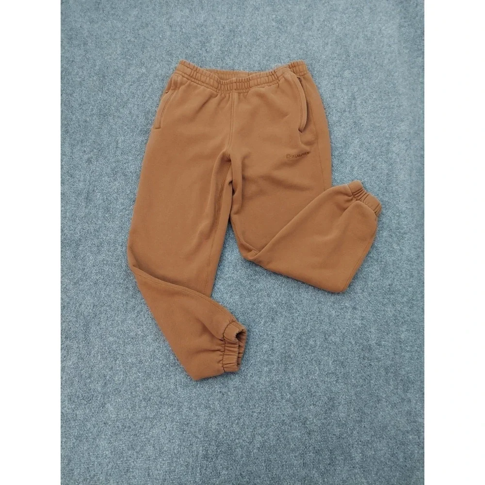 Vtg Adidas Human Race Sweatpants Joggers Mens Medium Brown Fleece Pockets
